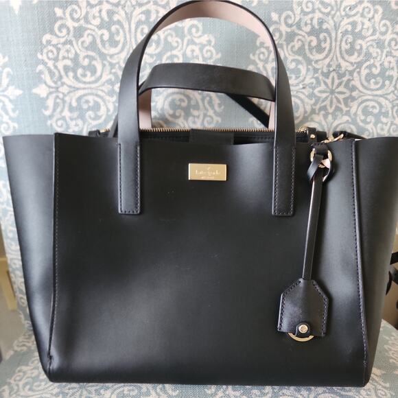 Kate Spade Putnam Drive large Nelle Black cow Leather Bag - Picture 1 of 10